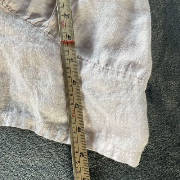 Gigi Moda Midi Dress Women’s One Size Pale Pink Luna 100% Linen Lagenlook Artsy - Picture 8 of 10